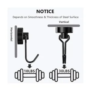 Tohoer Ganchos magnéticos gancho magnético de neodimio_3