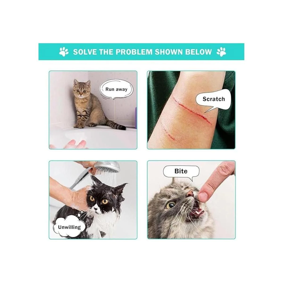 JULMELON Juego de 10 bolsas de lavado para gatos bolsa_5