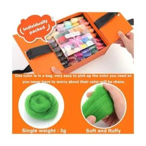 Hilo de lana de fibra de 54 colores hilo de lana de_2