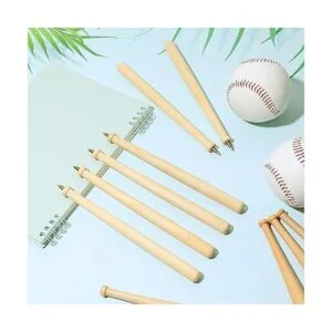 15 piezas de madera de bate de béisbol tinta negra_3