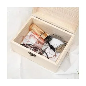 VIKOS Products Paquete de 2 cajas de madera sin pintar sin_7