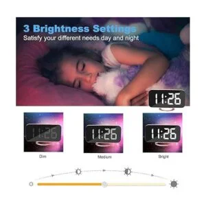 Despertador para dormitorio LED y espejo digital de_3