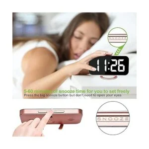 Despertador para dormitorio LED y espejo digital de_5