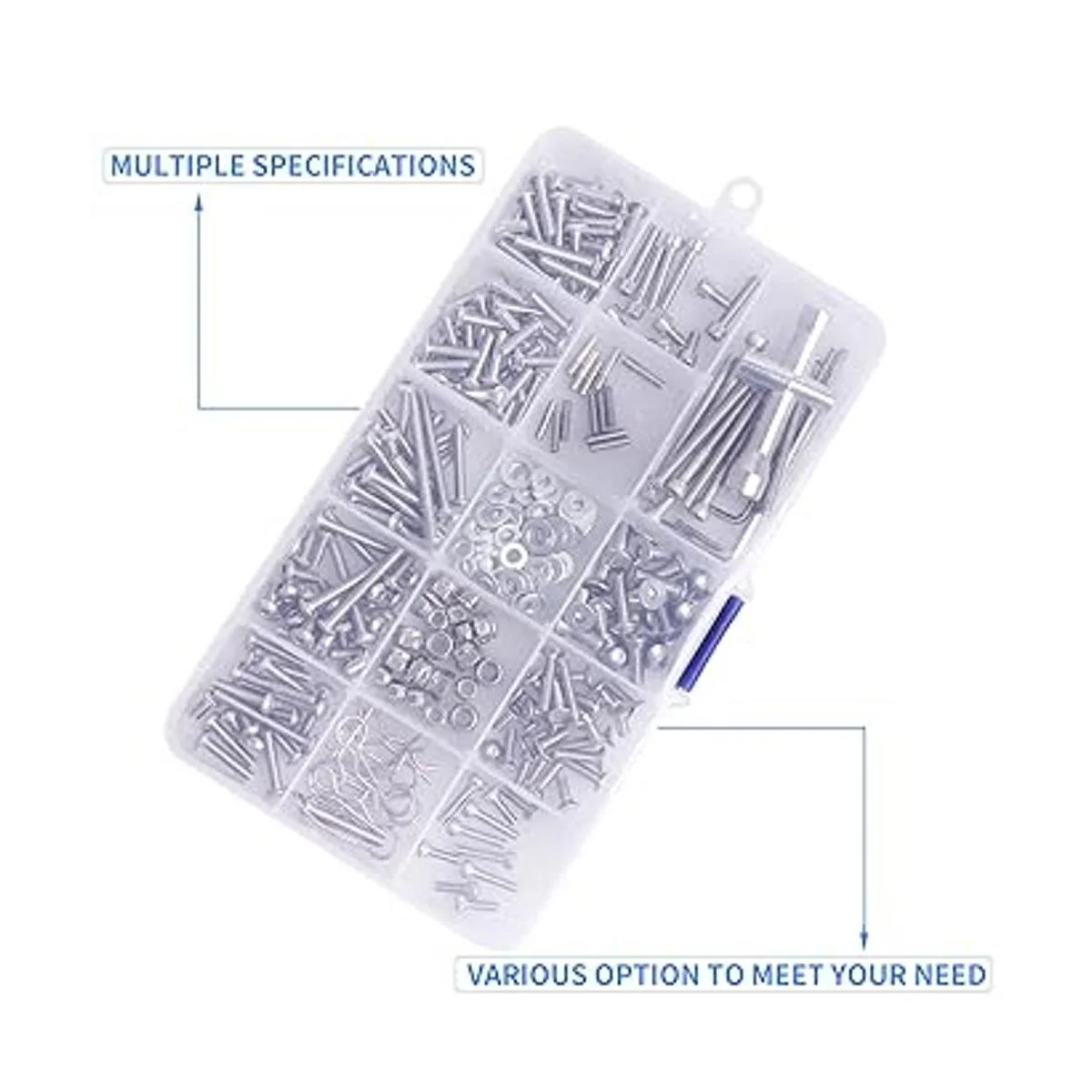 AllinRC Juego de 286 tornillos RC M2.5 M3 M4 tornillos_4