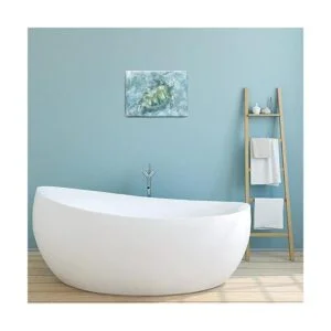 Decoración de pared de baño tortuga marina HD impresa en_5