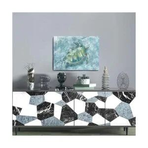 Decoración de pared de baño tortuga marina HD impresa en_4