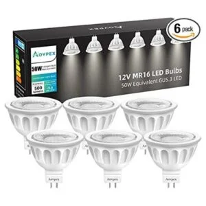 Aovpex Paquete de 6 bombillas LED MR16 12 V 5 W_1