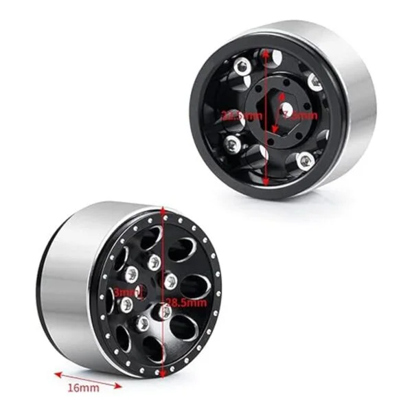 Benedict Harry 4pcs aleación 124 RC Beadlock Llantas de_3
