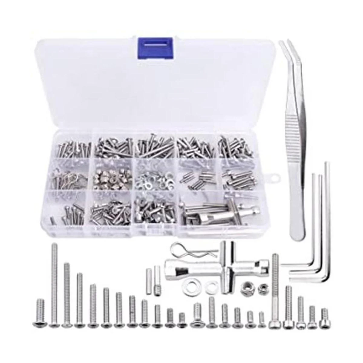 AllinRC Juego de 286 tornillos RC M2.5 M3 M4 tornillos_1