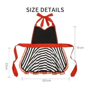 Violet Mist Delantal retro divertido para mujer estilo_6