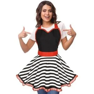 Violet Mist Delantal retro divertido para mujer estilo_2