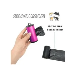 SHAOUMAN Dispensador de bolsas de metal para caca de perro_3