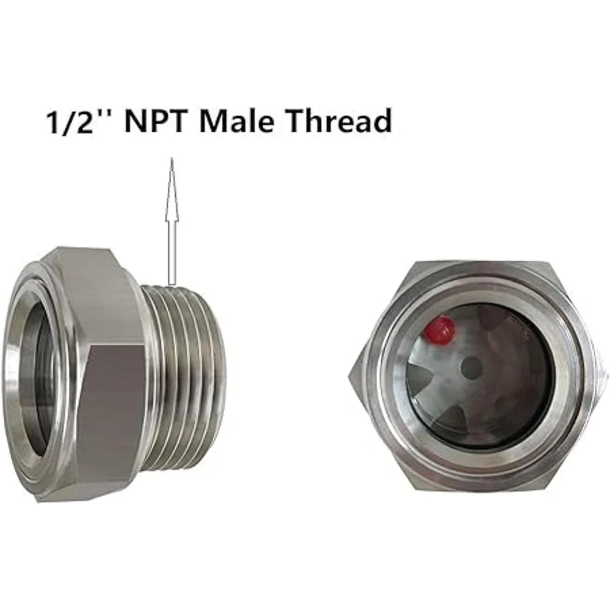 Compresor de aceite de vidrio de visión de 12 NPT macho_2