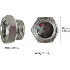 Compresor de aceite de vidrio de visión de 12 NPT macho_4