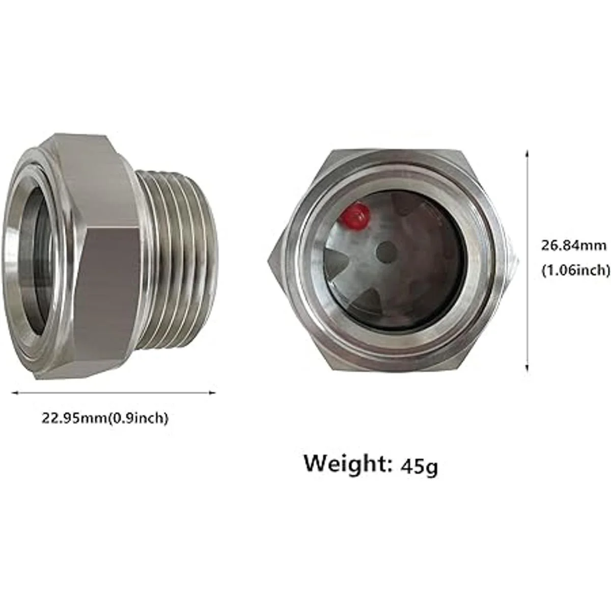 Compresor de aceite de vidrio de visión de 12 NPT macho_4