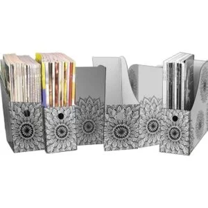 Evelots Soporte para archivador de revistaorganizador de_5