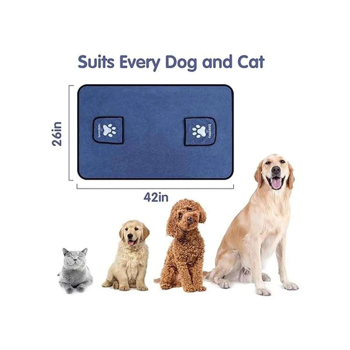 Nobleza Toalla para perro toalla grande superabsorbente_3