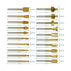 10 brocas de grabado de carburo HSS y 10 brocas de_2