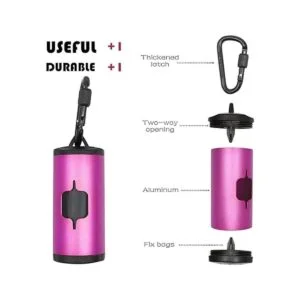 SHAOUMAN Dispensador de bolsas de metal para caca de perro_2