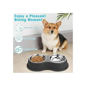 Cuencos dobles para perros de agua y comida cuencos de_4