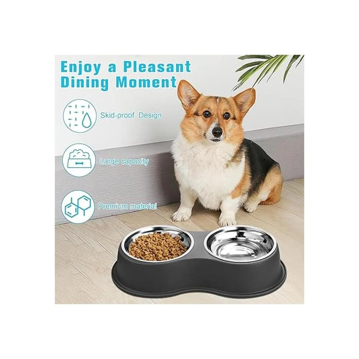 Cuencos dobles para perros de agua y comida cuencos de_4