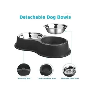 Cuencos dobles para perros de agua y comida cuencos de_3