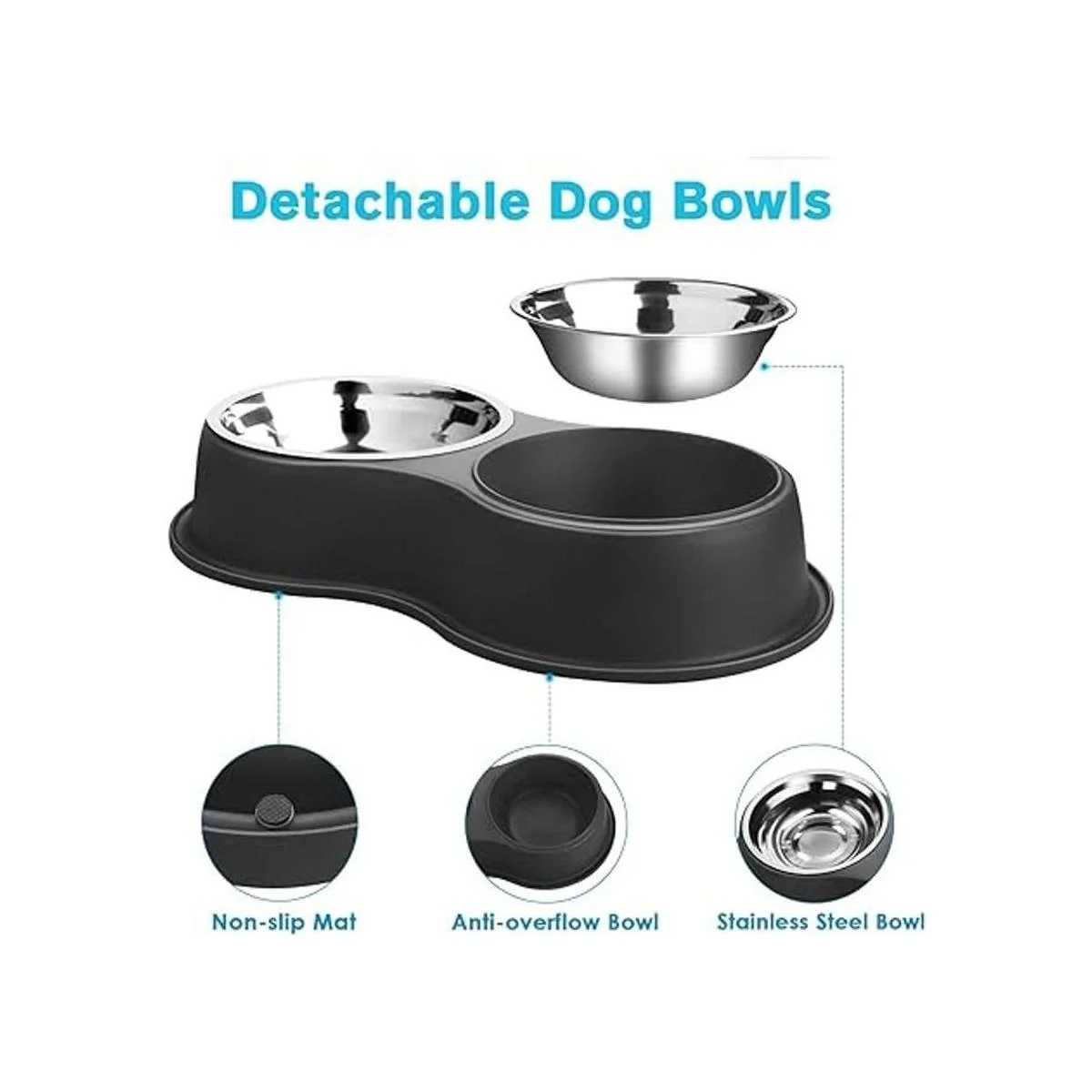 Cuencos dobles para perros de agua y comida cuencos de_3