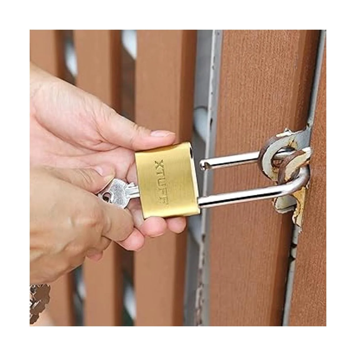 XTUFF Candado con llave candado de latón macizo_6