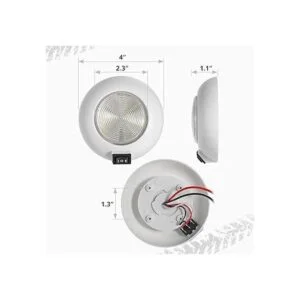 Partsam 1 unidad de luz LED redonda de 4 pulgadas soporte_6