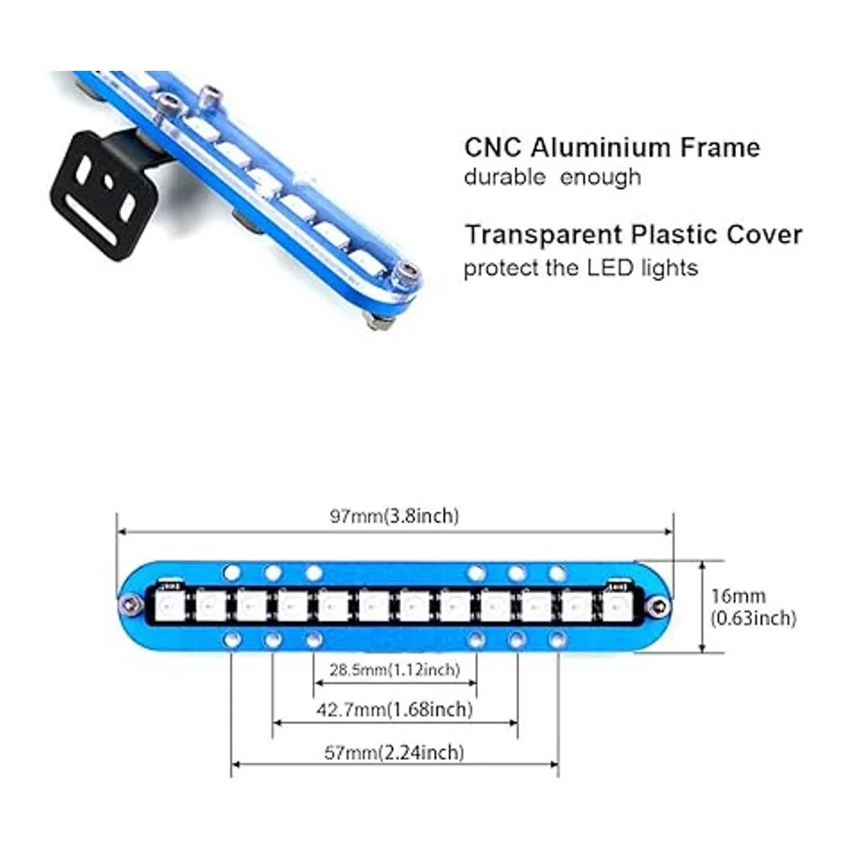 Kit de luz LED RC para techo lámpara trasera de faros_6