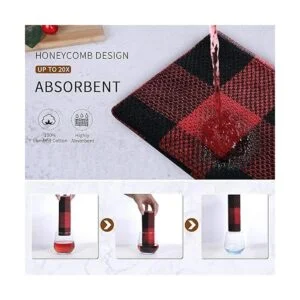 Mordimy Toallas de cocina 100 algodón con tejido gofre a_3