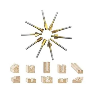 10 brocas de grabado de carburo HSS y 10 brocas de_3