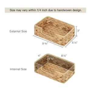 StorageWorks Servilletero de jacinto de agua cestas de_7