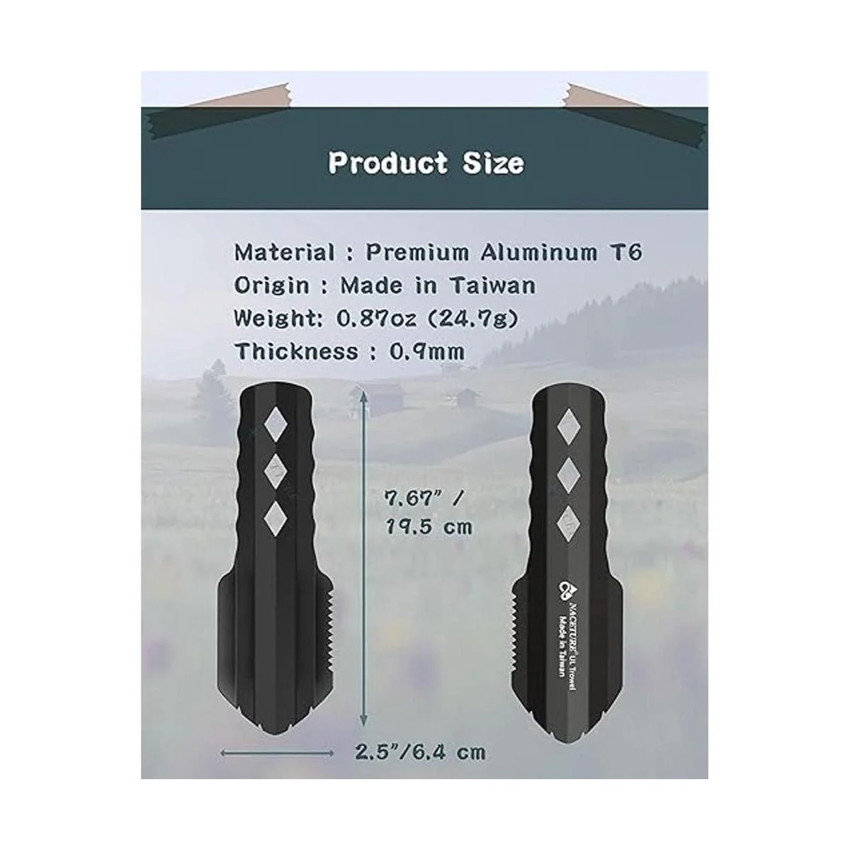 Paleta ultraligera para mochileros pala de aluminio_5