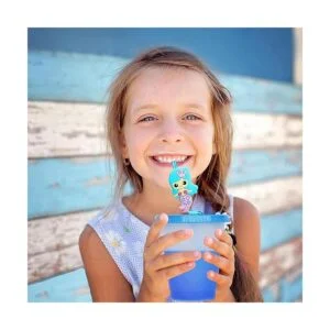 24 pajitas reutilizables de sirena para niños y niñas_2