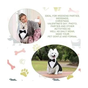Juego de esmoquin y bandana para perros esmoquin formal_6