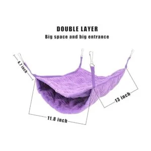 WOLEDOE Double Hammock Hanging Bunk Bed Fit 2 Ferrets or_2