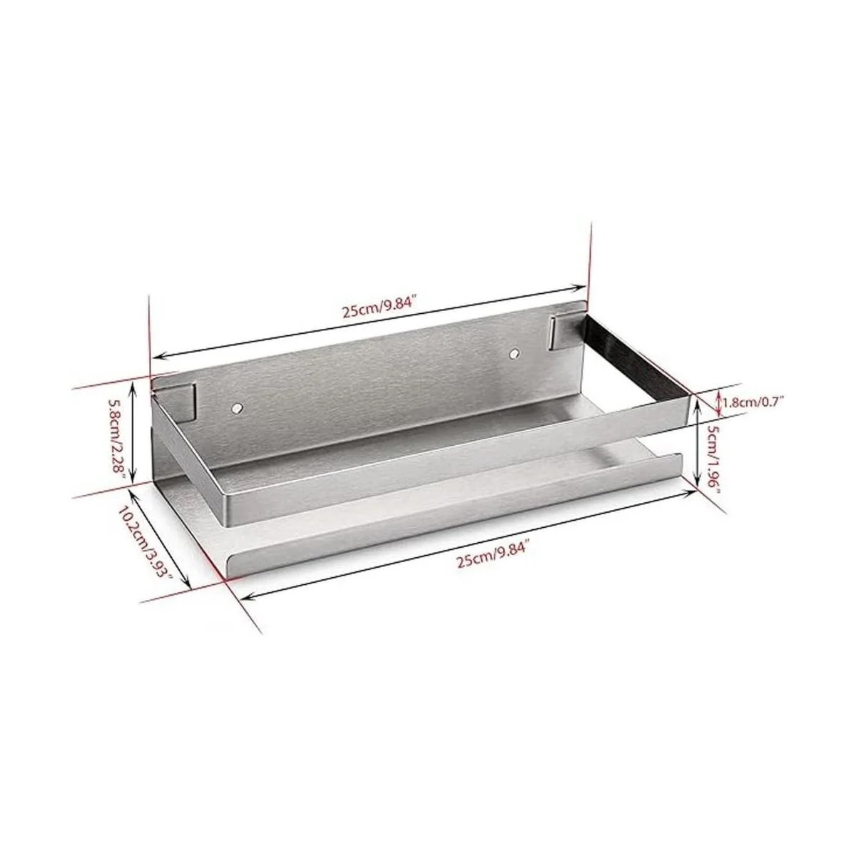 Estante de ducha de 10.0 in de OwnMy de acero inoxidable_3