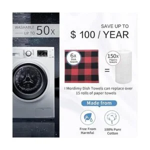 Mordimy Toallas de cocina 100 algodón con tejido gofre a_6