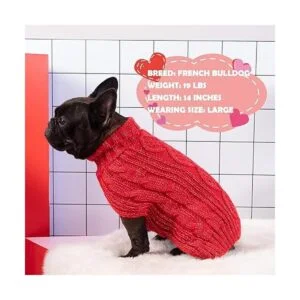 KYEESE Suéteres para perros con cuello de tortuga de hilo_4