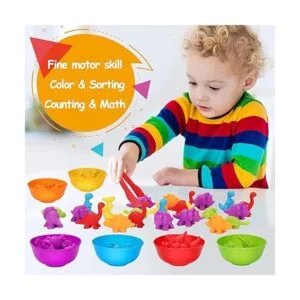 Tsomtto Juguetes de dinosaurios para contar para niños con_3