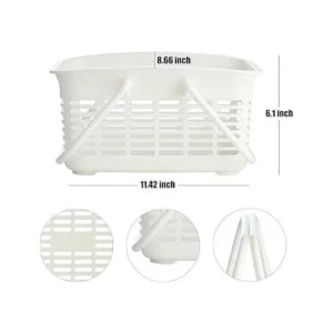 ALINK Cesta de plástico para ducha con asa organizador_2