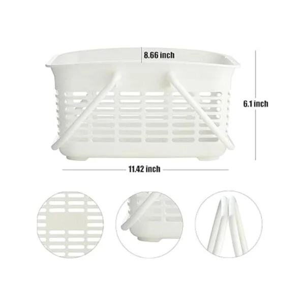 ALINK Cesta de plástico para ducha con asa organizador_2