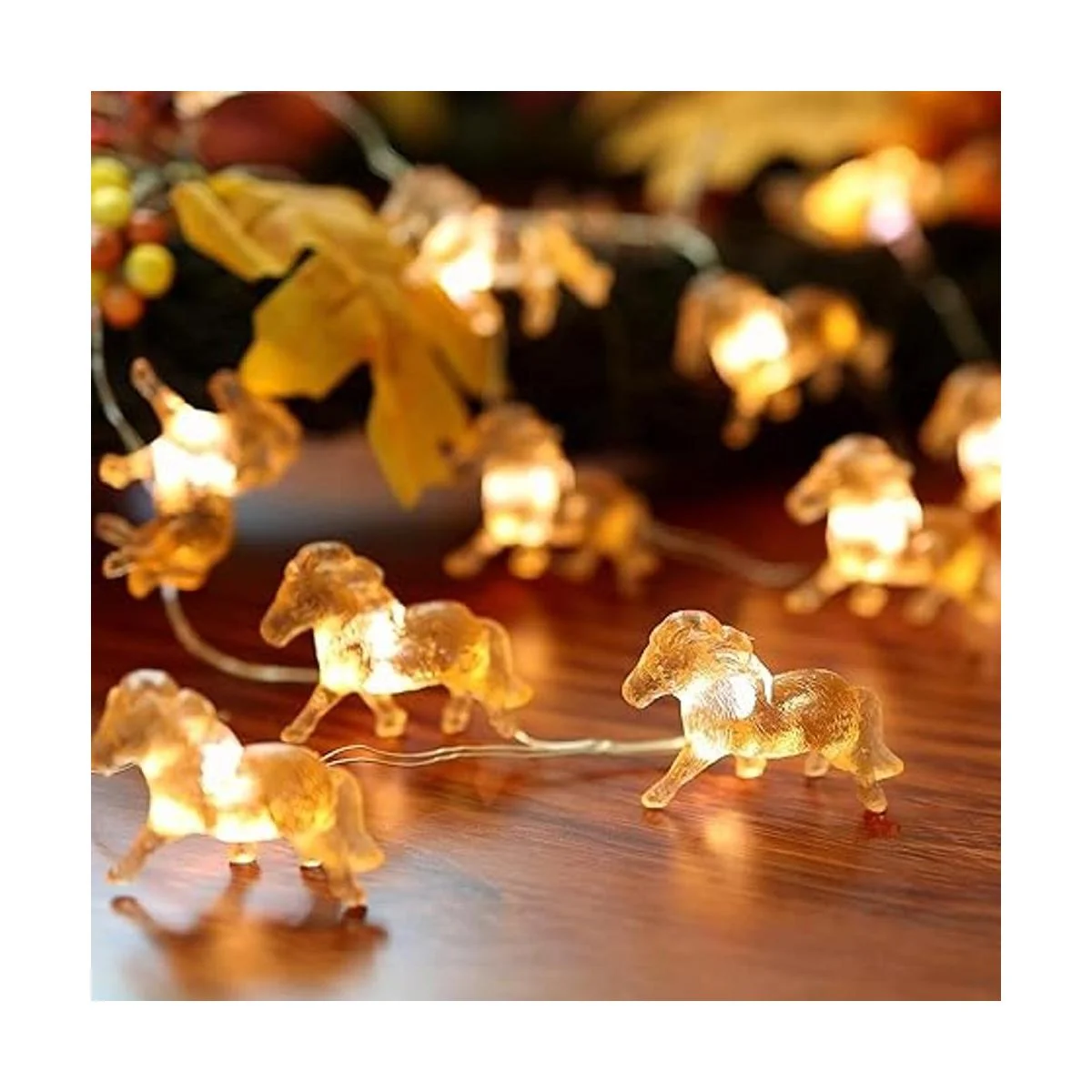 Guirnalda de luces de hadas de caballo luces decorativas_2