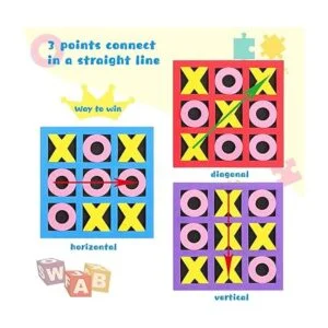 Tic Tac Toe Paquete de 36 minijuego de mesa de espuma_2