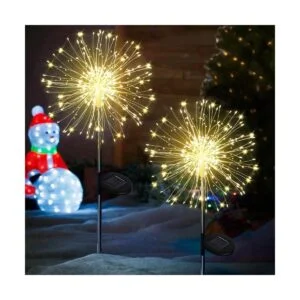 Redefun Luces solares de jardín paquete de 2 120 luces_1