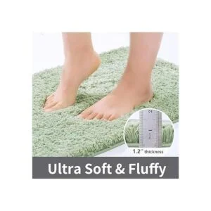 ROSMARUS Alfombra de baño lanuda antideslizante de 17 x 24_3