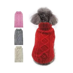 KYEESE Suéteres para perros con cuello de tortuga de hilo_1