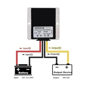 QEBIDUM Convertidor de 12 V a 24 V 10 A 240 W DC Boost_3