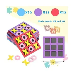 Tic Tac Toe Paquete de 36 minijuego de mesa de espuma_3